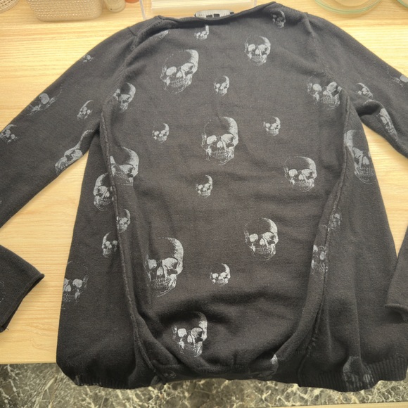 Black fitted Skull Sweater - SKULL CASHMERE XS - Picture 3 of 5